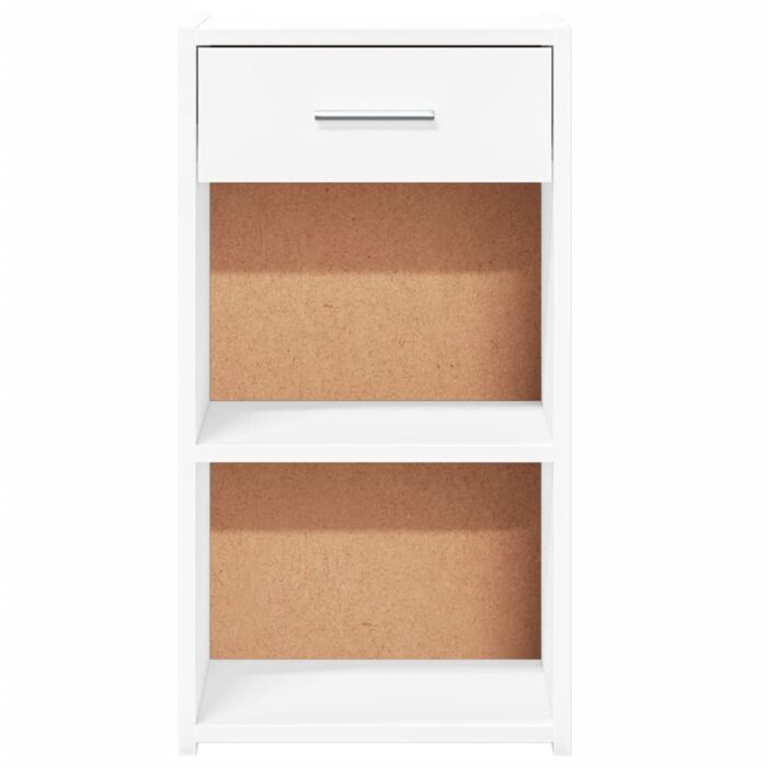 Tables de chevet 2 pcs blanc 35x34x65 cm bois d'ingénierie – Image 4