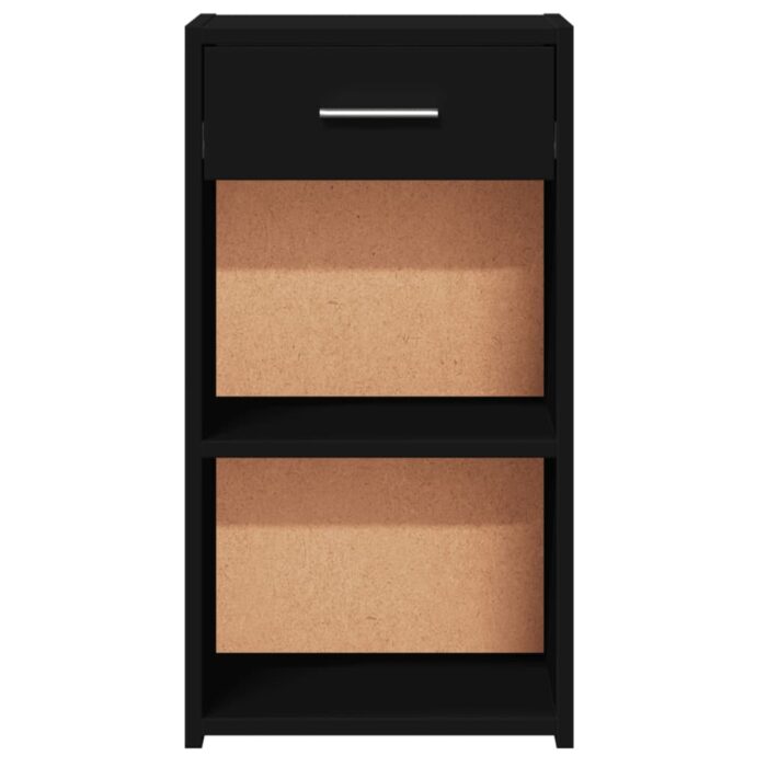 Table de chevet noir 35x34x65 cm bois d’ingénierie – Image 3