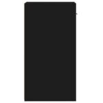 Table de chevet noir 35x34x65 cm bois d’ingénierie – Image 4