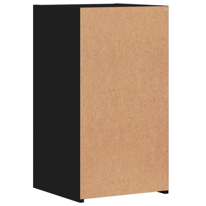 Table de chevet noir 35x34x65 cm bois d’ingénierie – Image 5