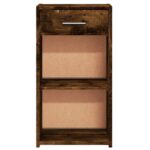 Tables de chevet 2 pcs chêne fumé 35x34x65 cm bois ingénierie – Image 4