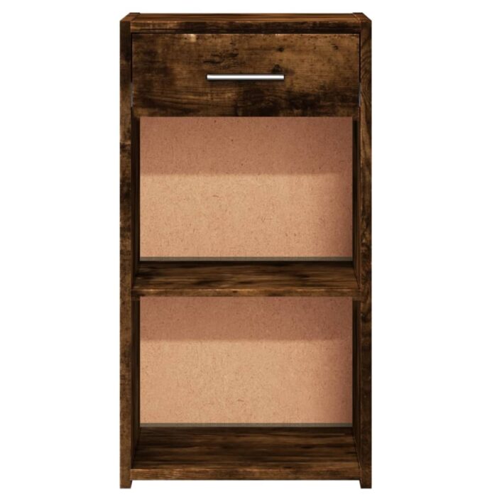 Tables de chevet 2 pcs chêne fumé 35x34x65 cm bois ingénierie – Image 4