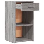 Table de chevet sonoma gris 35x34x65 cm bois d'ingénierie – Image 2