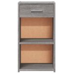 Table de chevet sonoma gris 35x34x65 cm bois d'ingénierie – Image 3