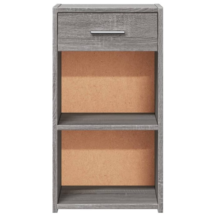 Table de chevet sonoma gris 35x34x65 cm bois d'ingénierie – Image 3