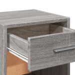 Table de chevet sonoma gris 35x34x65 cm bois d'ingénierie – Image 6
