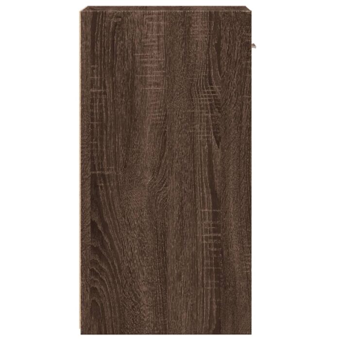 Table de chevet chêne marron 35x34x65 cm bois d'ingénierie – Image 4