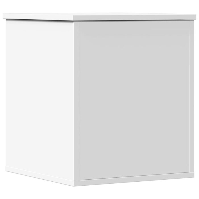 Boîte de rangement blanc 40x42x46 cm bois d'ingénierie – Image 4