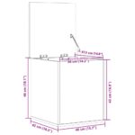 Boîte de rangement blanc 40x42x46 cm bois d'ingénierie – Image 9