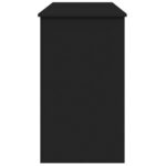 Coiffeuse avec miroir noir 100x45x76 cm – Image 4