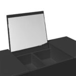 Coiffeuse avec miroir noir 100x45x76 cm – Image 6