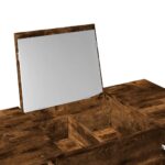 Coiffeuse avec miroir chêne fumé 100x45x76 cm – Image 6
