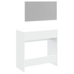Coiffeuse avec miroir blanc 80x39x80 cm – Image 5