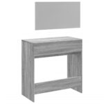 Coiffeuse avec miroir sonoma gris 80x39x80 cm – Image 5