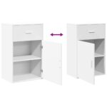 Armoire de rangement blanc 56,5x39x90 cm bois d'ingénierie – Image 6