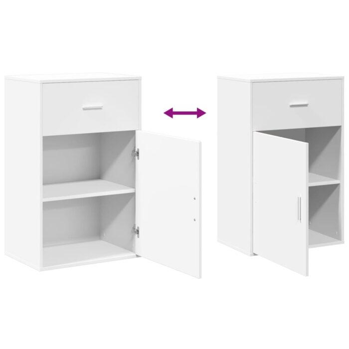 Armoire de rangement blanc 56,5x39x90 cm bois d'ingénierie – Image 6
