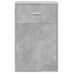 Armoire de rangement gris béton 56,5x39x90 cm bois d'ingénierie – Image 3