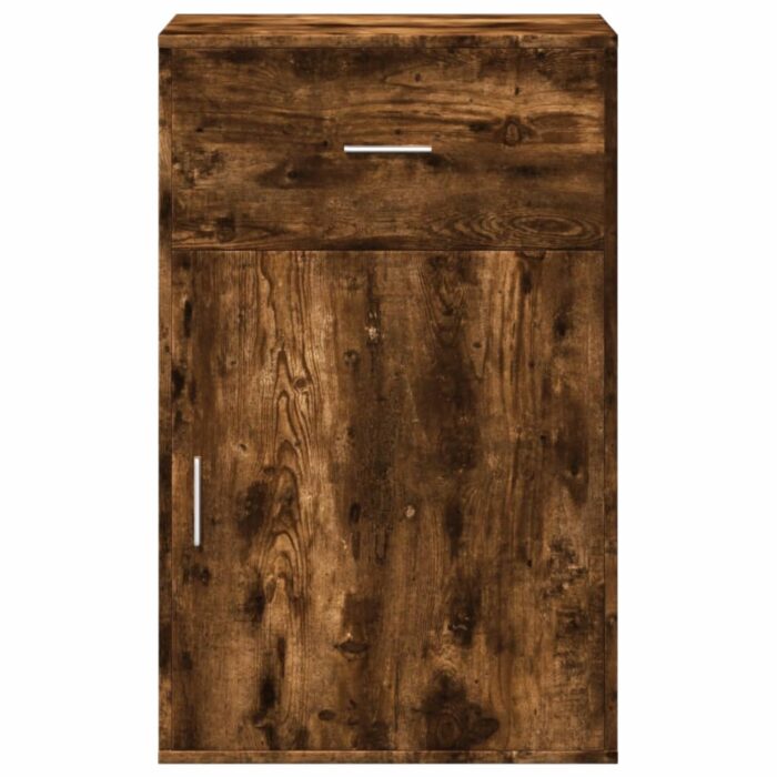 Armoire de rangement chêne fumé 56,5x39x90 cm bois d'ingénierie – Image 3
