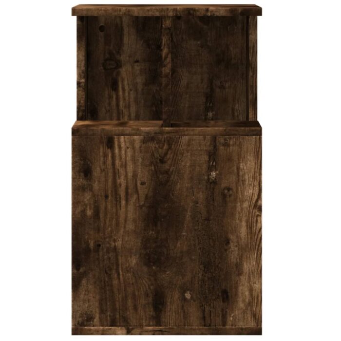 Table d'appoint chêne fumé 35x35x60 cm bois d'ingénierie – Image 4