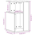 Table d'appoint chêne fumé 35x35x60 cm bois d'ingénierie – Image 8