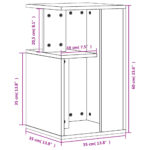Table d'appoint chêne marron 35x35x60 cm bois d'ingénierie – Image 8