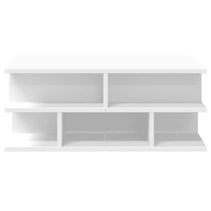 Table basse blanc 70x70x29 cm bois d'ingénierie – Image 3