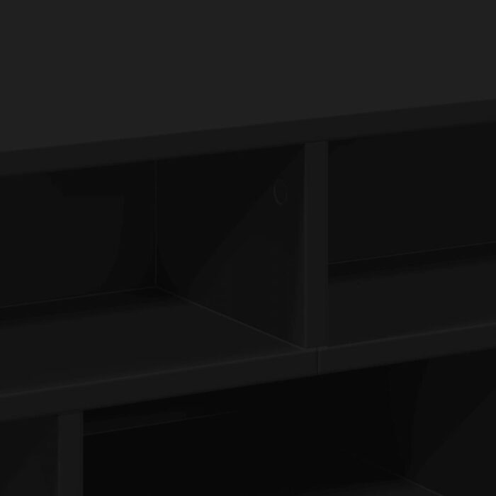 Table basse noir 70x70x29 cm bois d'ingénierie – Image 6