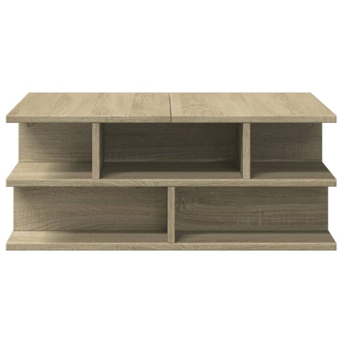 Table basse chêne sonoma 70x70x29 cm bois d'ingénierie – Image 4