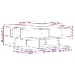 Table basse chêne sonoma 70x70x29 cm bois d'ingénierie – Image 8