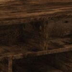 Table basse chêne fumé 70x70x29 cm bois d'ingénierie – Image 6