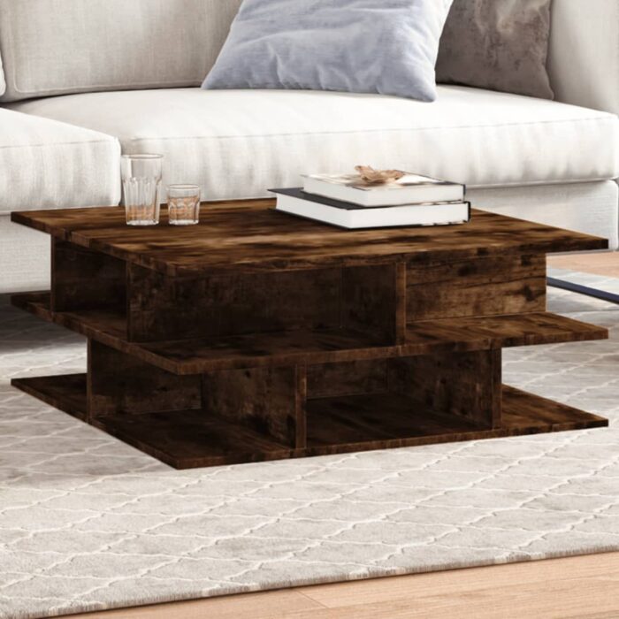 VXL8721012496507_m_en_hd_1.jpg Table basse chêne fumé 70x70x29 cm bois d'ingénierie – Image 1