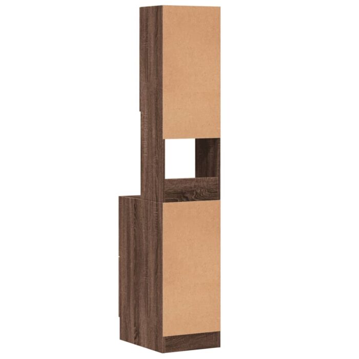 Armoire de cuisine chêne marron 35x50x180 cm bois d’ingénierie – Image 4