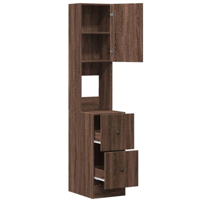 Armoire de cuisine chêne marron 35x50x180 cm bois d’ingénierie – Image 5