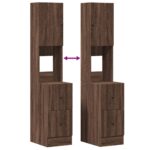 Armoire de cuisine chêne marron 35x50x180 cm bois d’ingénierie – Image 6