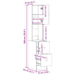 Armoire de cuisine chêne marron 35x50x180 cm bois d’ingénierie – Image 9