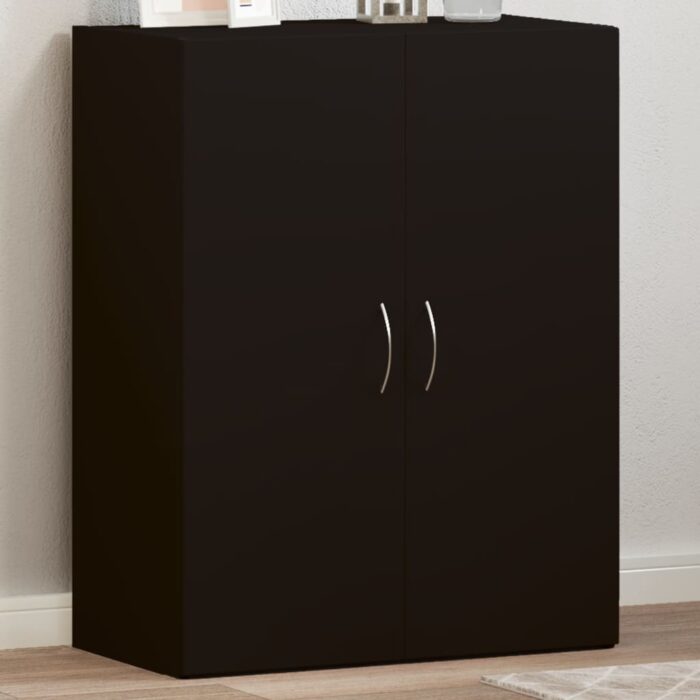 VXL8721012496682_m_en_hd_1.jpg Armoire de classement noir 60x32x77,5 cm bois d'ingénierie – Image 1