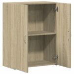 Armoire de classement chêne sonoma bois d'ingénierie – Image 5