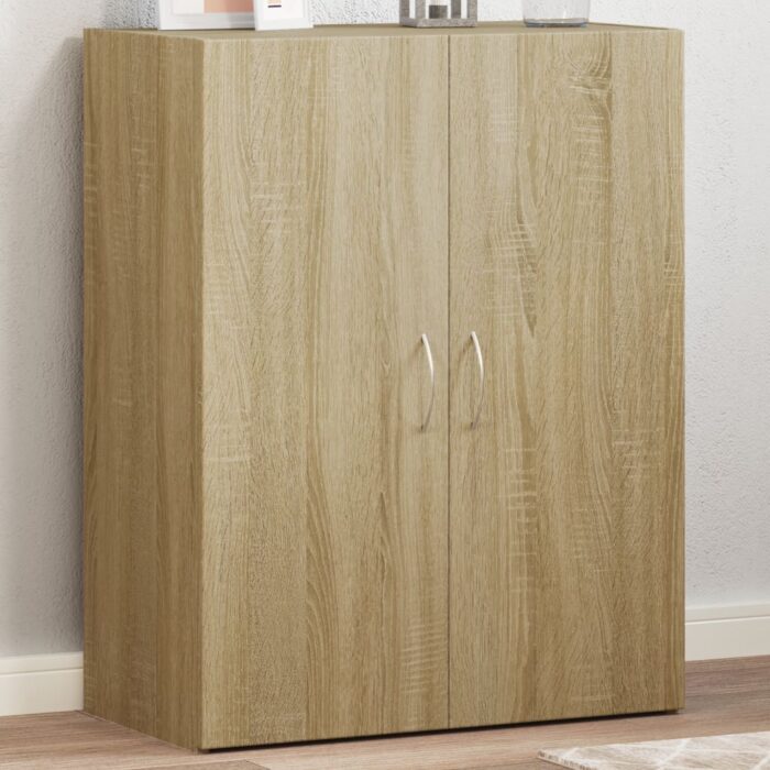 Armoire de classement chêne sonoma bois d'ingénierie – Image 1