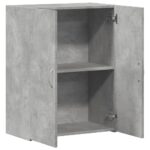 Armoire de classement gris béton bois d'ingénierie – Image 5
