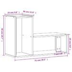 Meubles TV 2 pcs blanc 75x30x50 cm bois d'ingénierie – Image 10