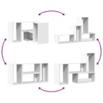 Meubles TV 2 pcs blanc 75x30x50 cm bois d'ingénierie – Image 7