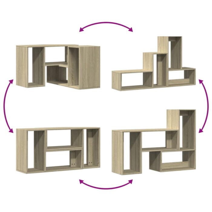 Meubles TV 2 pcs chêne sonoma 75x30x50 cm bois d'ingénierie – Image 7