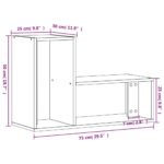 Meubles TV 2 pcs chêne marron 75x30x50 cm bois ingénierie – Image 10