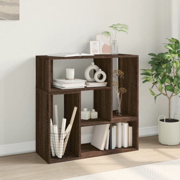 Meubles TV 2 pcs chêne marron 75x30x50 cm bois ingénierie – Image 2