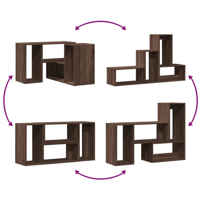 Meubles TV 2 pcs chêne marron 75x30x50 cm bois ingénierie – Image 7