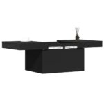 Table basse noir 80x55x40 cm bois d'ingénierie – Image 2