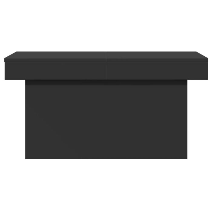 Table basse noir 80x55x40 cm bois d'ingénierie – Image 3