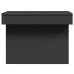 Table basse noir 80x55x40 cm bois d'ingénierie – Image 4
