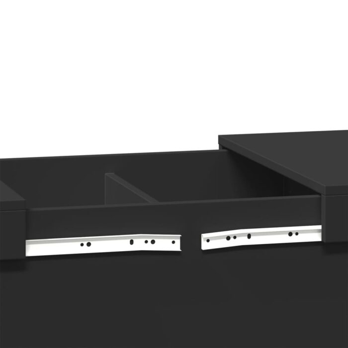 Table basse noir 80x55x40 cm bois d'ingénierie – Image 8