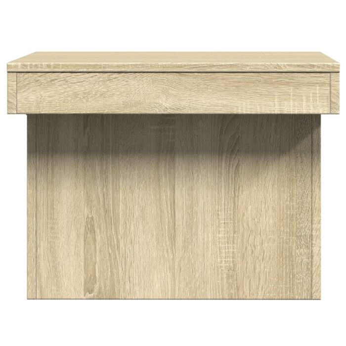 Table basse chêne sonoma 80x55x40 cm bois d'ingénierie – Image 4